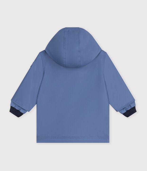 Chubasquero liso ic&oacute;nico para beb&eacute; azul