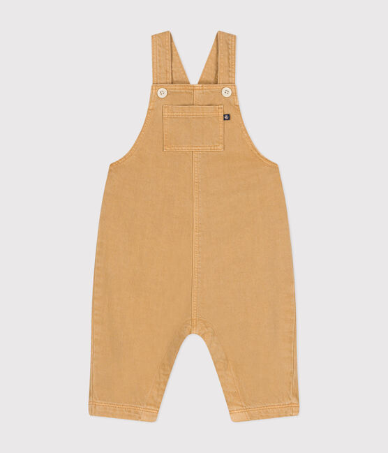 Peto largo de tejido denim de color para bebé beige TOURONE
