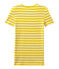 Camiseta de canalé original de rayas con cuello en pico para mujer amarillo SHINE/blanco MARSHMALLOW