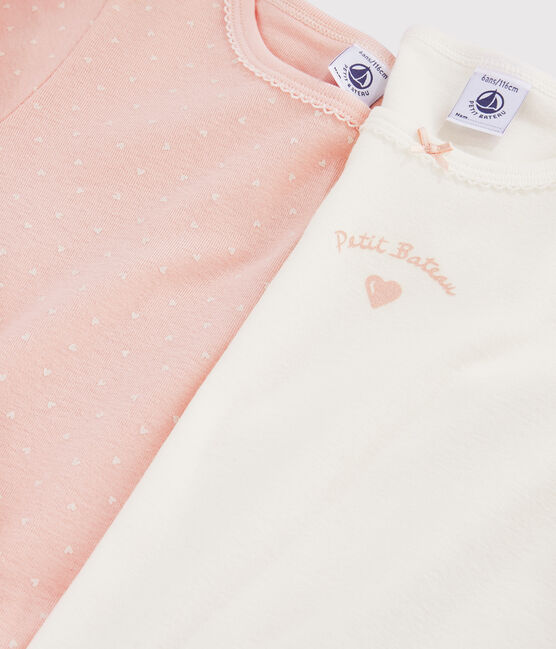 Juego de 2 camisetas de manga larga de niña pequeña variante 1
