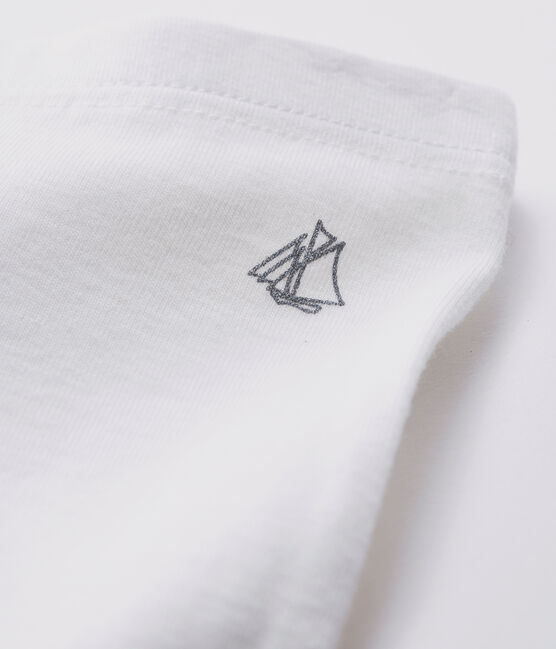 «Legging» de punto 1 x 1 liso para bebé niña. blanco MARSHMALLOW