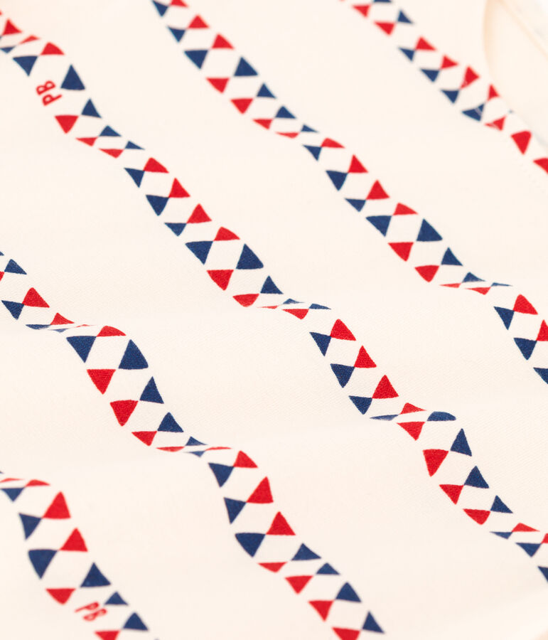 Camiseta de manga corta de algod&oacute;n de ni&ntilde;a blanco AVALANCHE/ MULTICO