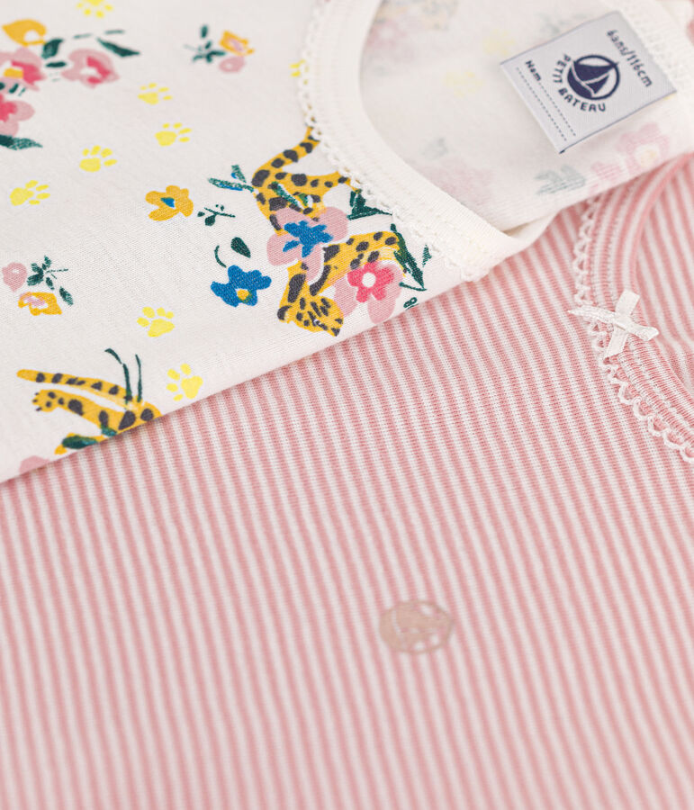 Juego de 2 pijamas cortos infantiles de algod&oacute;n multicolor