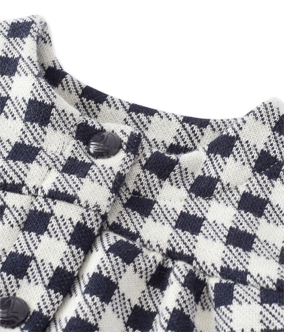Cardigan para bebé niña a cuadros vichy azul SMOKING/beige COQUILLE