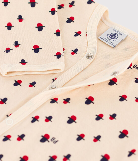 Pelele de túbico estampado para bebé blanco AVALANCHE/ MULTICO