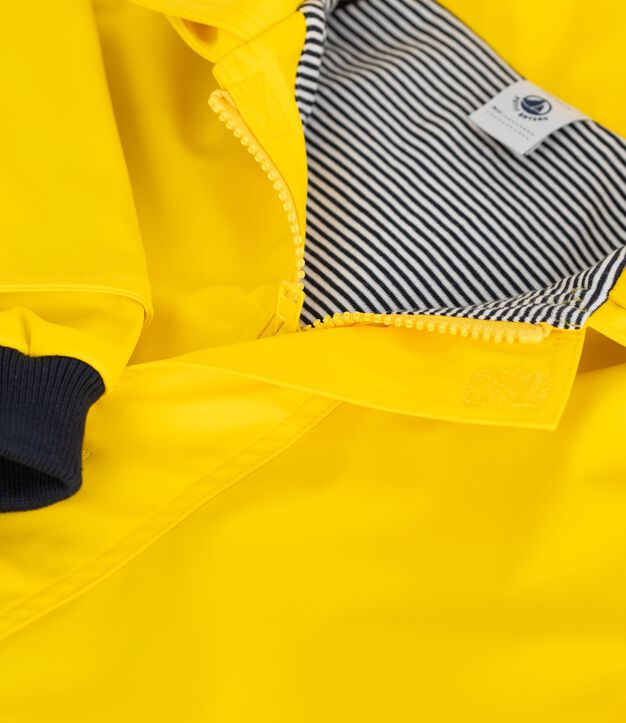 Chubasquero ic&oacute;nico de PU para ni&ntilde;os (unisex) amarillo
