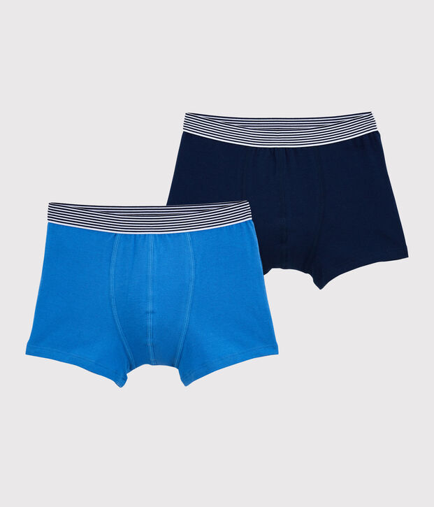 Juego de 2 b&oacute;xers de algod&oacute;n y elastano para ni&ntilde;o multicolor