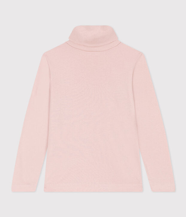 Prenda de cuello cisne de algod&oacute;n de ni&ntilde;a/ni&ntilde;o rosa