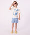 Ba&ntilde;ador infantil a rayas azul/blanco