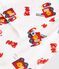 Pijama corto infantil de algod&oacute;n con estampado de bombero blanco/multicolor