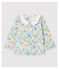 Blusa con cuello de manga larga de punto de bebé niña gris POUSSIERE/blanco MULTICO