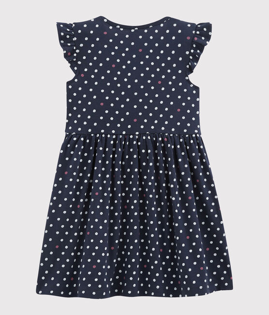 Vestido de niña azul SMOKING/blanco MULTICO