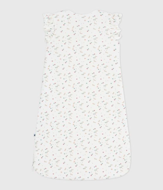Saco de terciopelo para bebé con estampado de flores TOG 3 blanco MARSHMALLOW/blanco MULTICO
