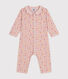 Pijama sin pies de algodón estampado de flores para bebé