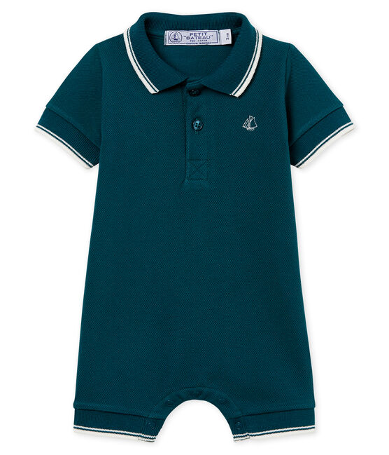 Mono corto polo para bebé niño verde PINEDE