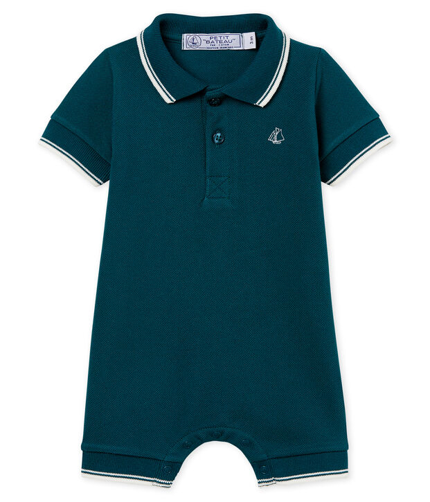Mono corto polo para beb&eacute; ni&ntilde;o verde