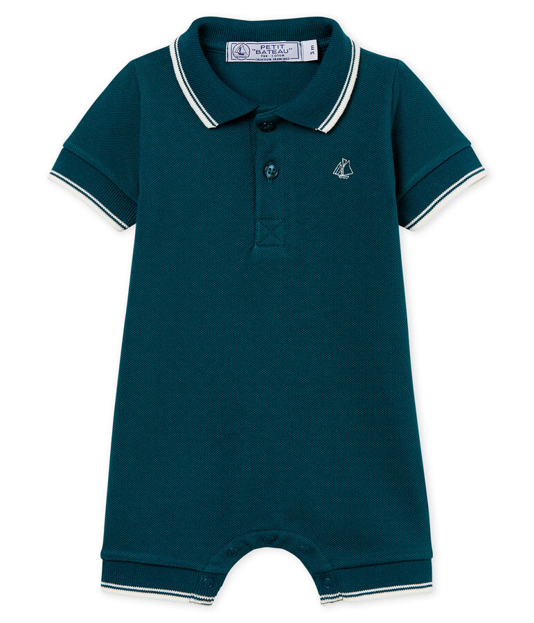 Mono corto polo para beb&eacute; ni&ntilde;o verde