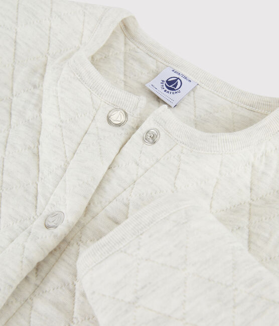 Cárdigan de tela túbica para niña beige MONTELIMAR CHINE
