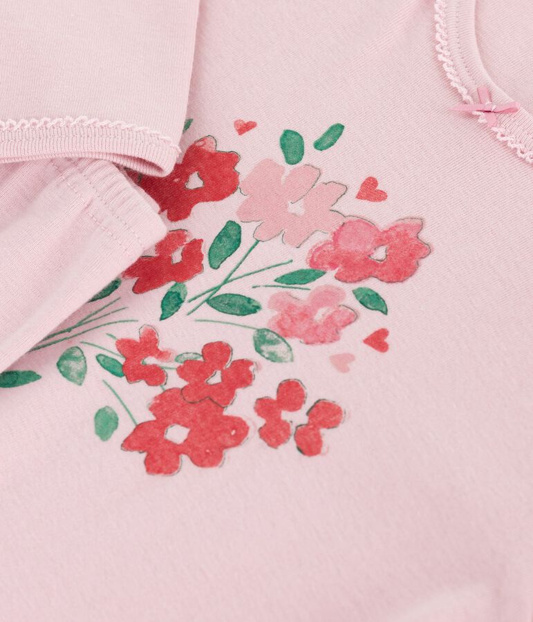 Pijama infantil de algod&oacute;n rosa