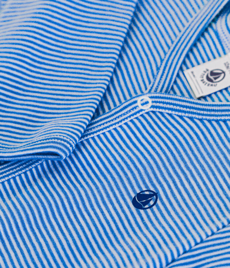 Pijama de algod&oacute;n a rayas para beb&eacute; DELPHINIUM/ MARSHMALLOW