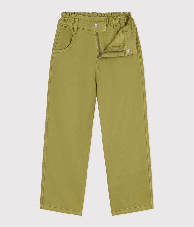 Pantal&oacute;n infantil de algod&oacute;n verde