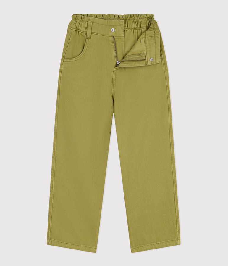 Pantal&oacute;n infantil de algod&oacute;n verde
