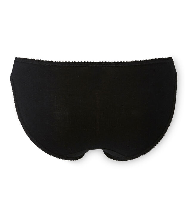 Braguita de algod&oacute;n para mujer negro