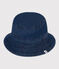 Gorro de tejido vaquero de algodón orgánico para bebé azul DENIM