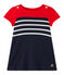 Vestido bebé niña a rayas azul SMOKING/blanco MULTICO
