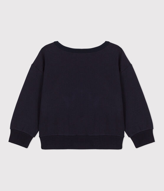 Sudadera estampada de muletón de niña / niño azul SMOKING