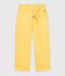 Pantal&oacute;n infantil de algod&oacute;n amarillo