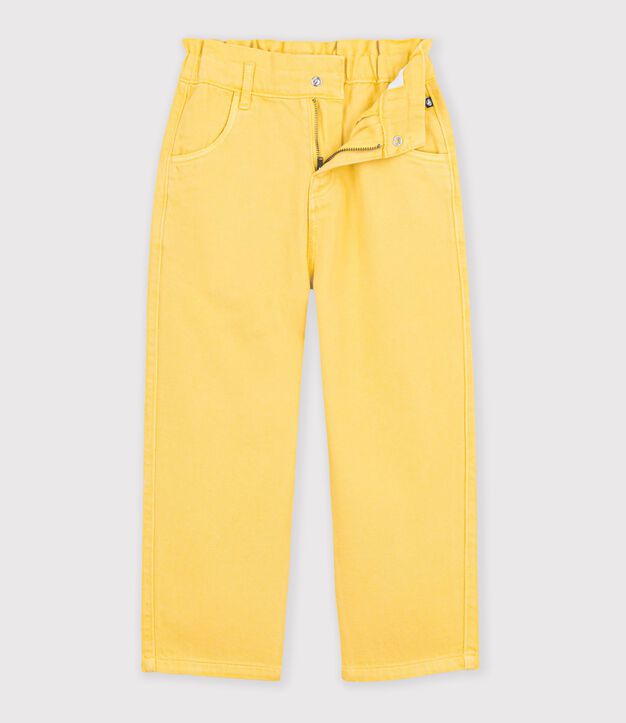 Pantal&oacute;n infantil de algod&oacute;n amarillo