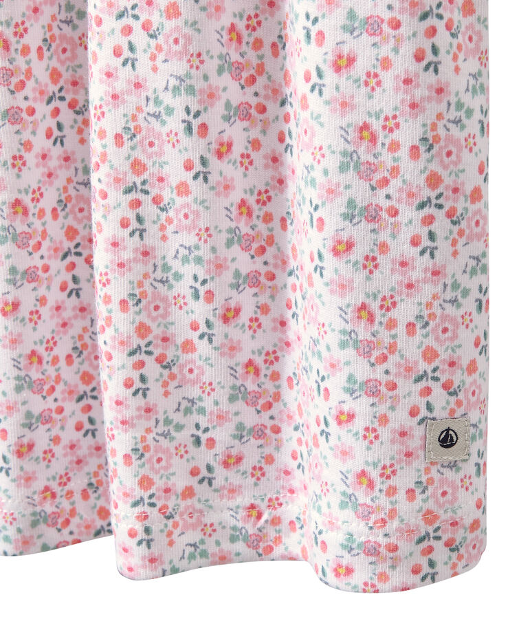 Camis&oacute;n bordado estampado para ni&ntilde;a blanco ECUME/blanco MULTICO