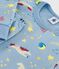 Pijama infantil de felpa con estampado azul ADRIATIC/ MULTICO