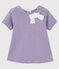 Blusa de manga corta para bebé niña violeta REAL/blanco MARSHMALLOW