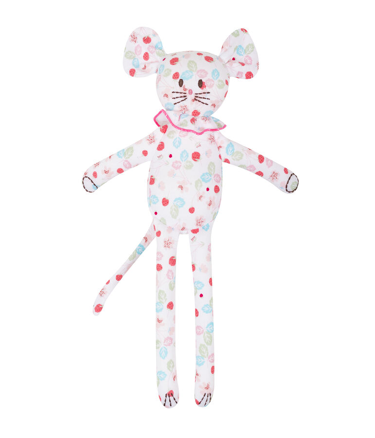 Doudou souris &agrave; motif b&eacute;b&eacute; mixte blanco/multicolor