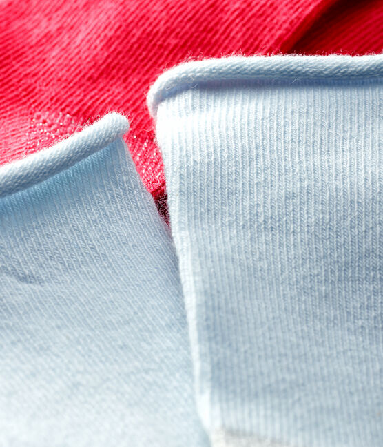 Lote de 2pares de calcetines lisos de bebé niña variante 1