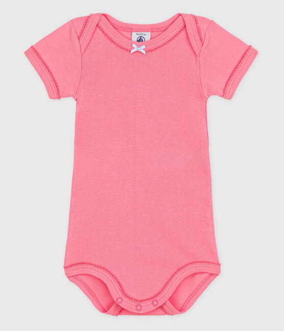 Bodi de manga corta para bebé rosa GRETEL