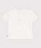 Camiseta de algod&oacute;n de manga corta con estampado para beb&eacute; blanco