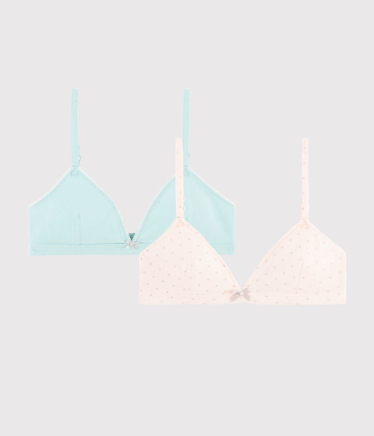 Juego de 2 sujetadores con brillo de ni&ntilde;a multicolor