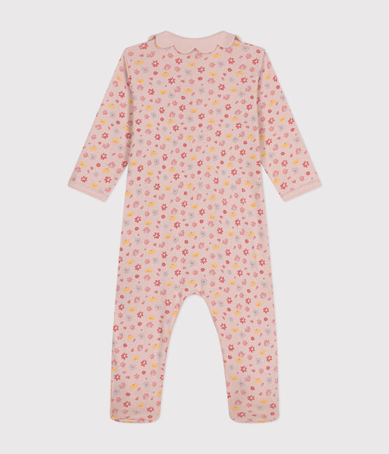 Pijama de algodón con estampado de flores para bebé rosa SALINE/blanco MULTICO