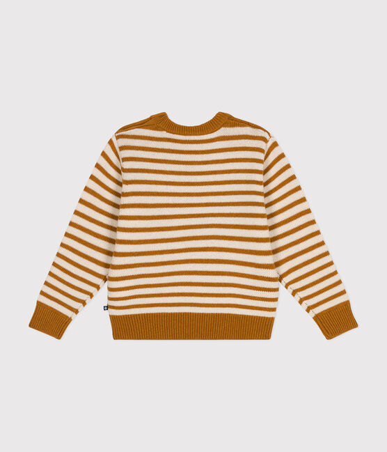 Jersey de lana y algodón para niño blanco AVALANCHE/ ECUREUIL