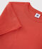 Camiseta de cuello redondo emblemática de algodón de mujer naranja OURSIN