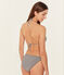 Traje de baño 2 piezas para mujer azul ABYSSE/blanco LAIT