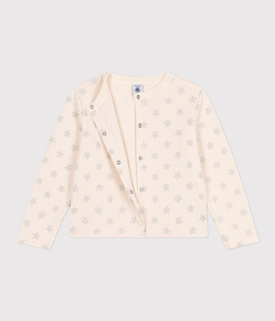 Cárdigan de túbico estampado para niña beige AVALANCHE/ ARGENT