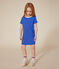 Vestido de algodón de manga corta para niña azul CALVIN