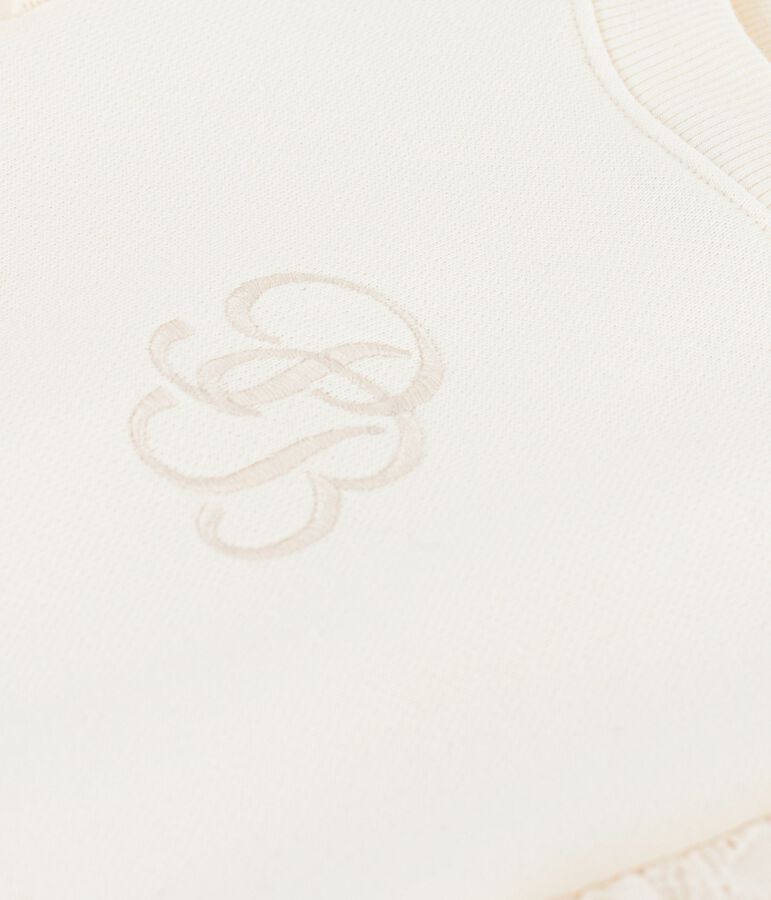 Sudadera infantil de algod&oacute;n crudo