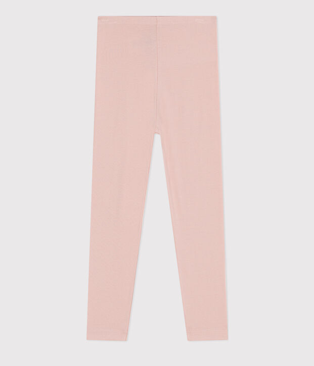 Leggings de punto y elastano para ni&ntilde;a rosa