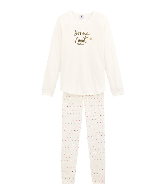 Pijama para niña blanco MARSHMALLOW/blanco MULTICO