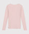 Camiseta de manga larga de lana y algodón para mujer rosa SALINE
